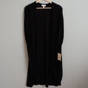 NWT LuLaRoe Solid Black Sarah Duster Cardigan